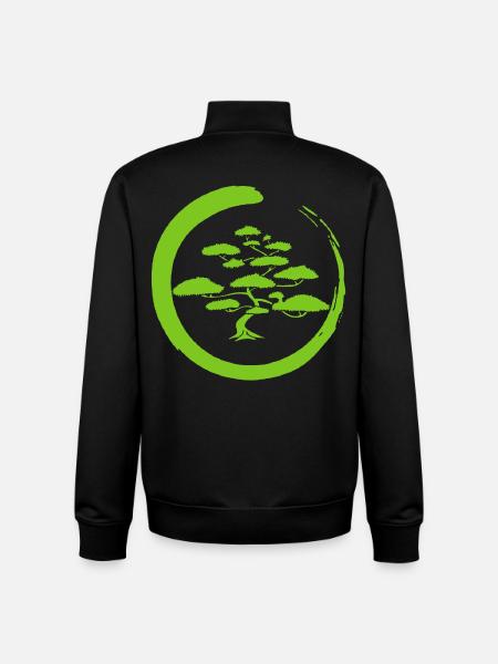 Green Japan tree - Unisex Organic Zip Sweatshirt by Stanley/Stella - black
