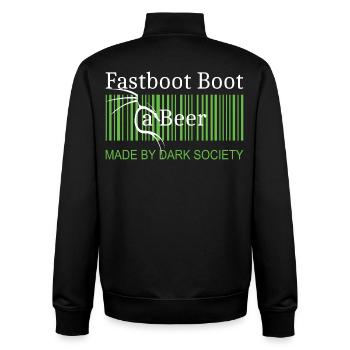 Fastboot Boot a Beer - Unisex Organic Zip Sweatshirt von Stanley/Stella - Schwarz - Hinten - AI Model Male 185 light (185cm)
