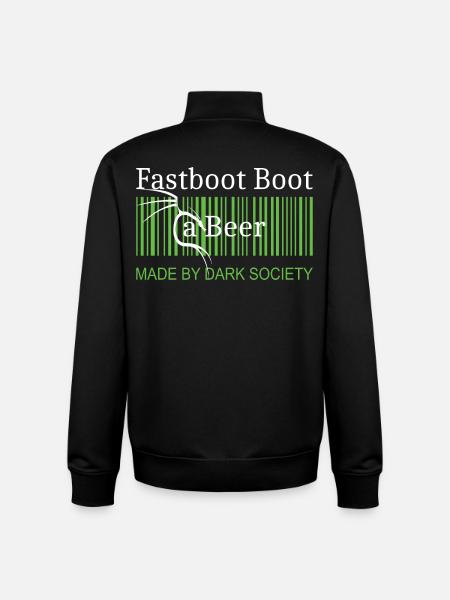 Fastboot Boot a Beer - Unisex Organic Zip Sweatshirt by Stanley/Stella - black