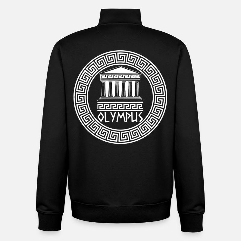 Le domaine des dieux (blanc) - Sweat zippé unisexe en coton bio Stanley/Stella - noir