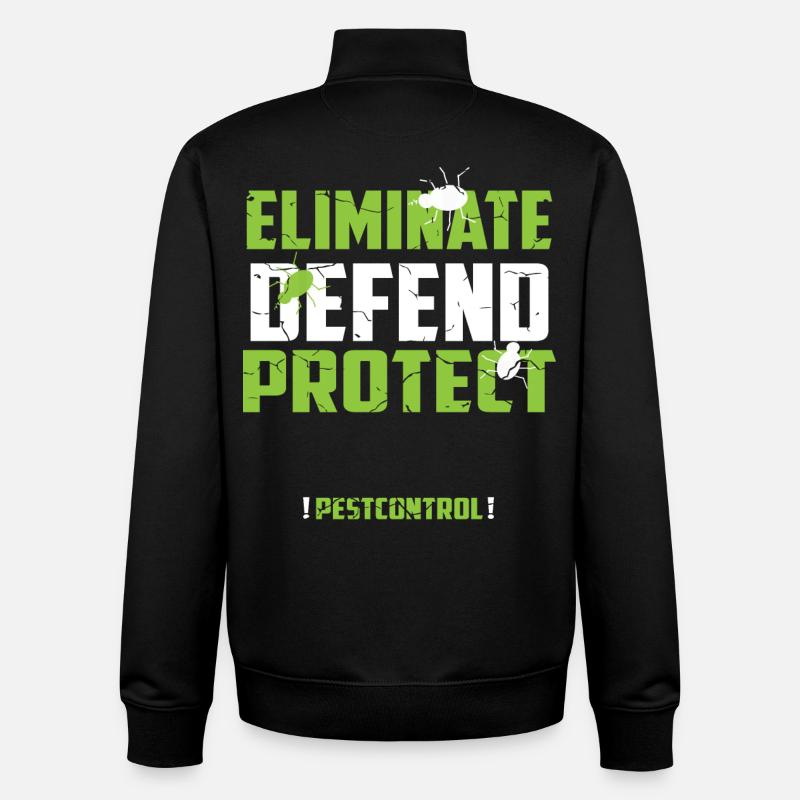 Exterminator - Unisex Organic Zip Sweatshirt by Stanley/Stella - black