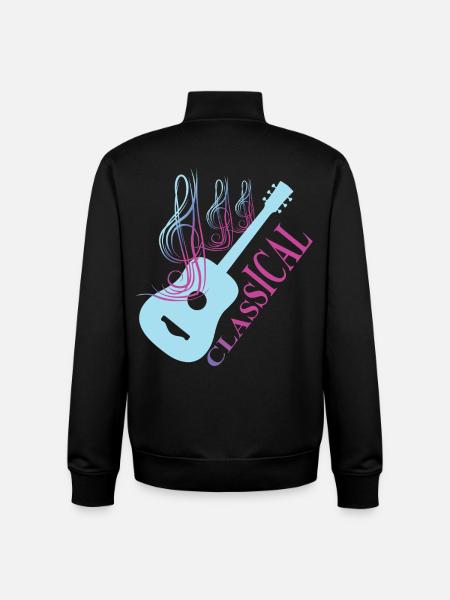 Classical Guitar Music - Unisex Organic Zip Sweatshirt by Stanley/Stella - black