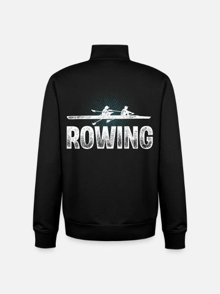 Rowing Rower Rowing Boat - Unisex Organic Zip Sweatshirt by Stanley/Stella - black
