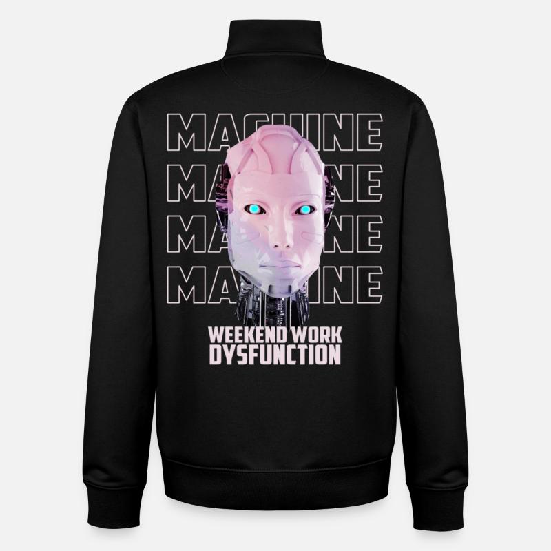 Machine Man - Unisex Organic Zip Sweatshirt by Stanley/Stella - black