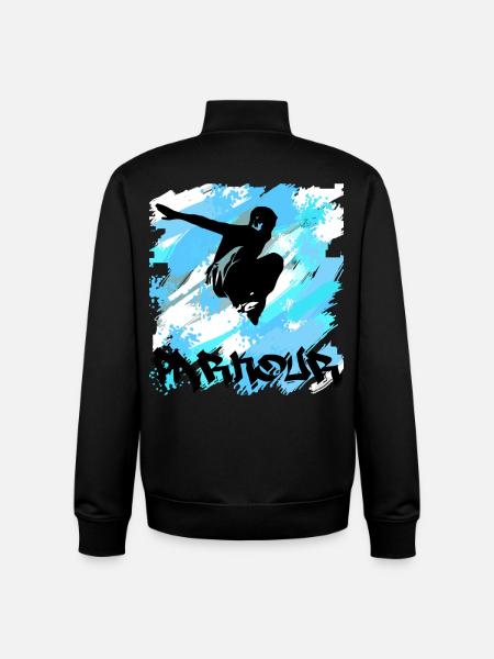 Parkour - Sweat zippé unisexe en coton bio Stanley/Stella - noir
