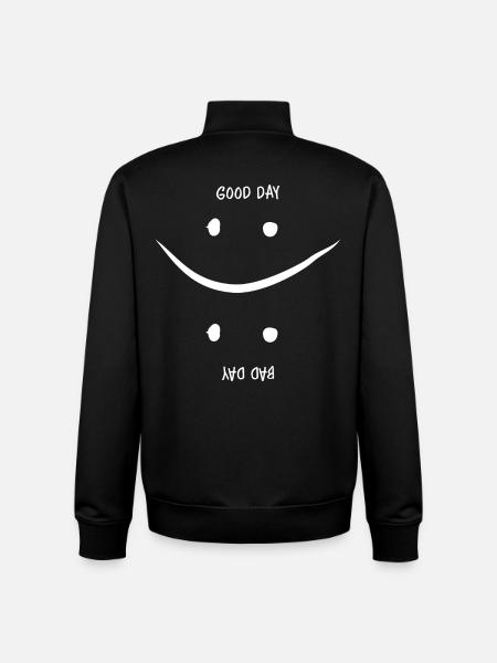 Good or bad day - Unisex Organic Zip Sweatshirt by Stanley/Stella - black