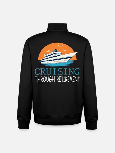 Cruise through retirement - Unisex Organic Zip Sweatshirt by Stanley/Stella - black
