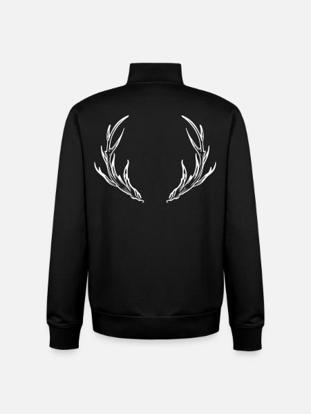Hirsch Geweih Wild - Unisex Organic Zip Sweatshirt von Stanley/Stella - Schwarz