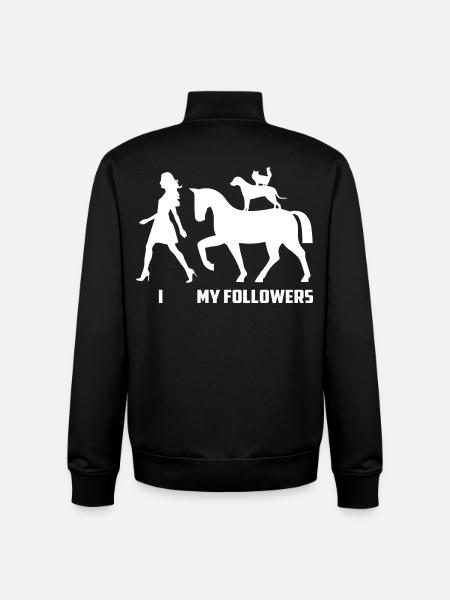 Pferd Follower - Unisex Organic Zip Sweatshirt von Stanley/Stella - Schwarz