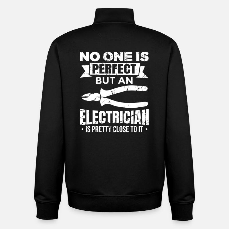 Electrical Engineer Witz - Unisex Organic Zip Sweatshirt by Stanley/Stella - black