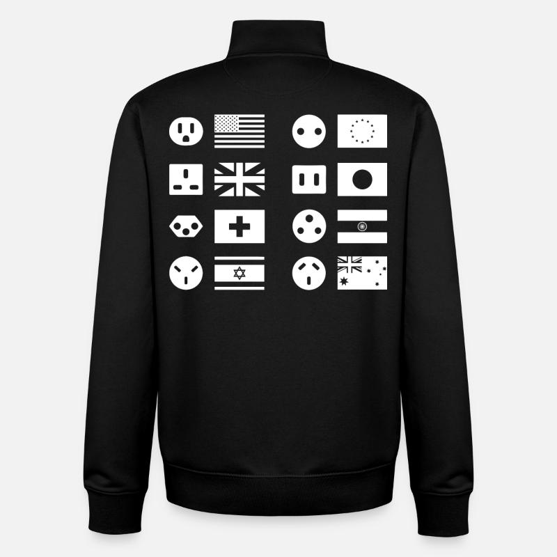 Sockets - Unisex Organic Zip Sweatshirt by Stanley/Stella - black