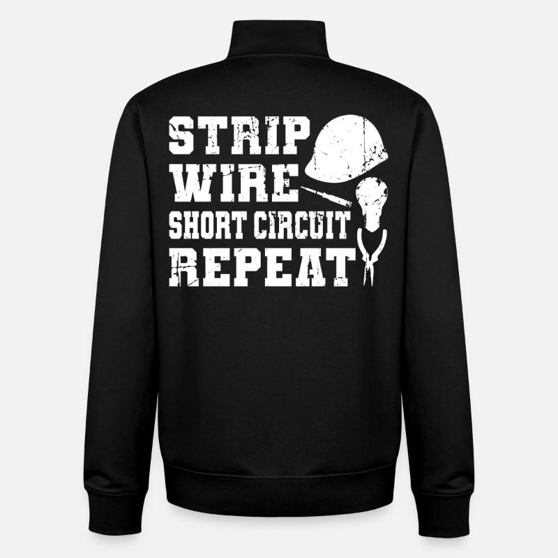 Electrical Engineer Quote - Unisex Organic Zip Sweatshirt by Stanley/Stella - black