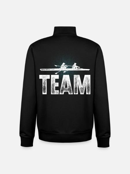 Rowing Rower Rowing Boat Team - Unisex Organic Zip Sweatshirt by Stanley/Stella - black