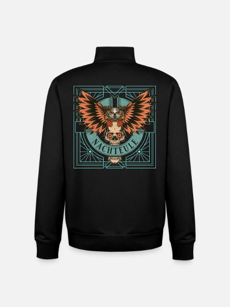 Nachteule Schädel Pank - Unisex Organic Zip Sweatshirt von Stanley/Stella - Schwarz