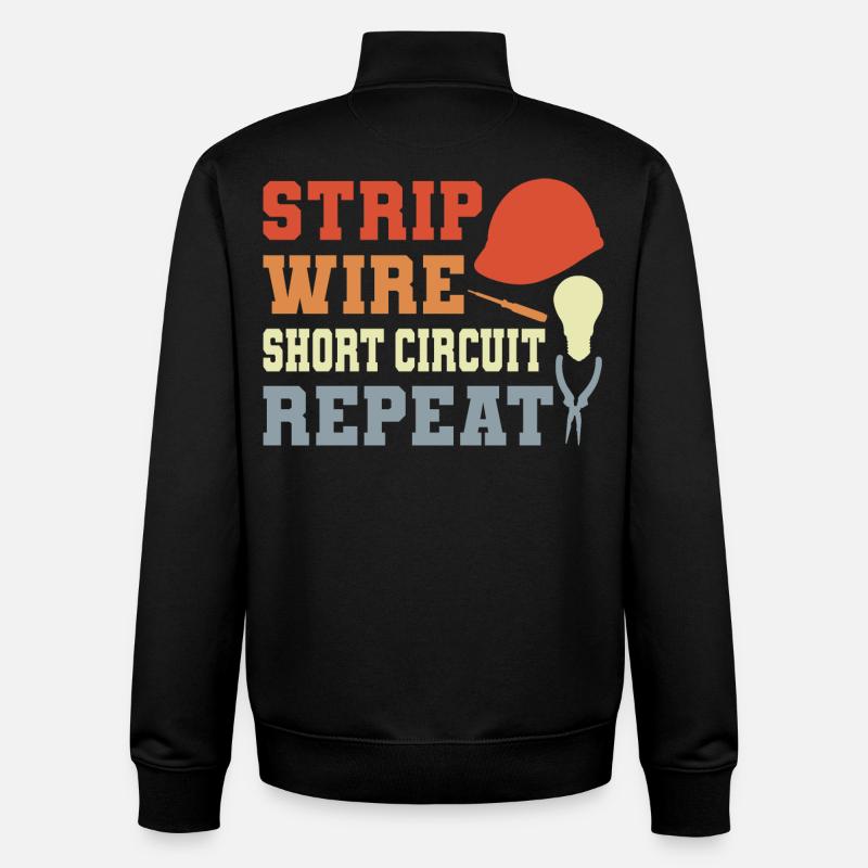 Witziger Elektriker Witz - Unisex Organic Zip Sweatshirt von Stanley/Stella - Schwarz