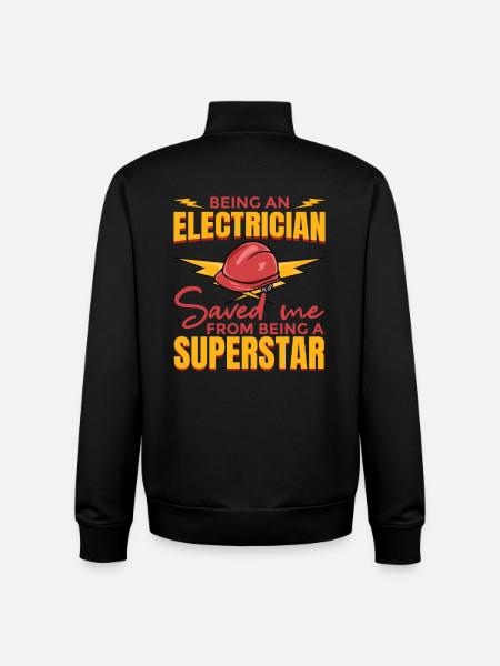 Electrical Engineer Witz - Unisex Organic Zip Sweatshirt by Stanley/Stella - black