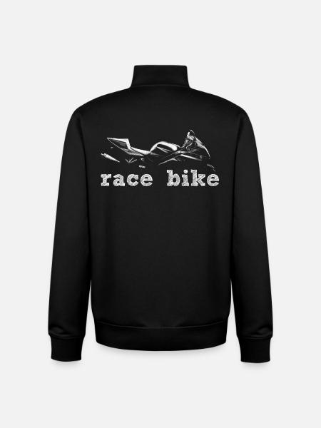 Vélo de course - Sweat zippé unisexe en coton bio Stanley/Stella - noir