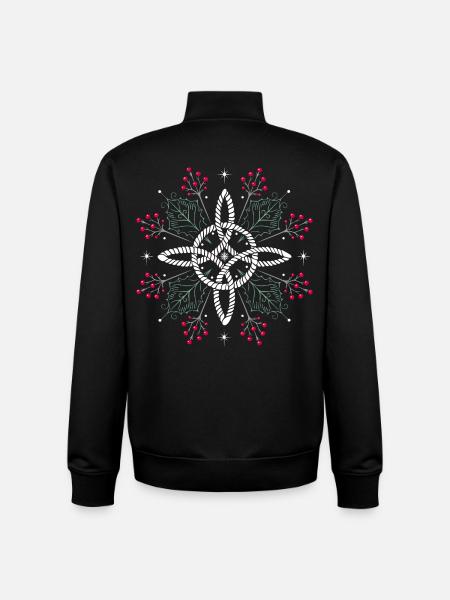 Witch's knot Ilex Holly - Unisex Organic Zip Sweatshirt by Stanley/Stella - black