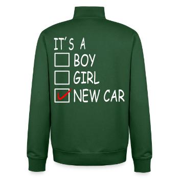 Neues Auto - Unisex Organic Zip Sweatshirt von Stanley/Stella - Flaschengrün - Hinten - AI Model Male 185 dark (185cm)
