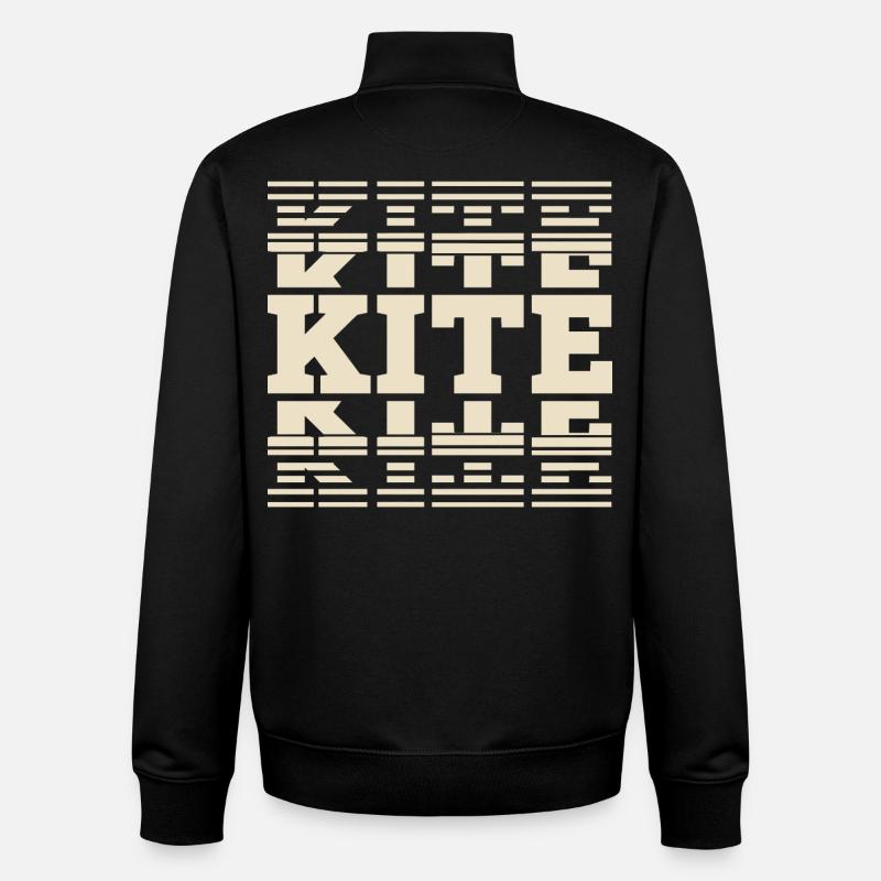 Kitesurfen Kitesurf Kitesurfer Kiteboard - Sweat zippé unisexe en coton bio Stanley/Stella - noir