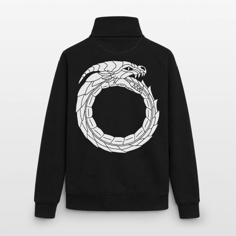 Dragon blanc dévoreur Sweat zippé unisexe en coton bio Stanley/Stella