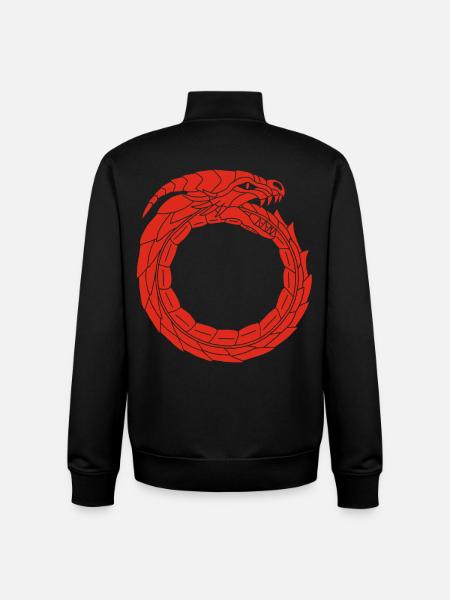 Devouring Red Dragon - Unisex Organic Zip Sweatshirt by Stanley/Stella - black