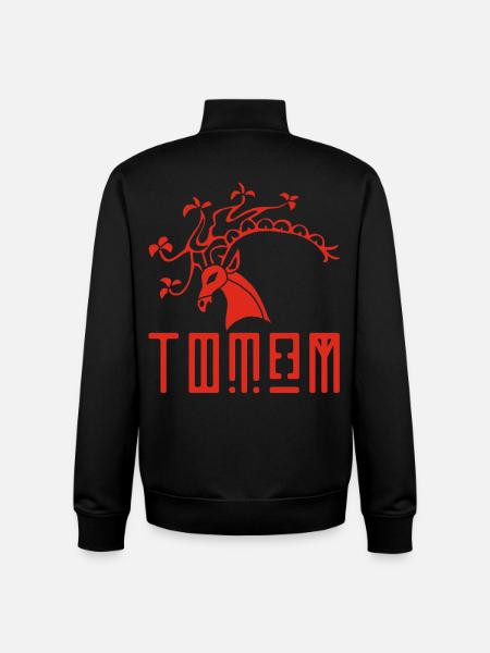 Rotwildtier-Totem - Unisex Organic Zip Sweatshirt von Stanley/Stella - Schwarz