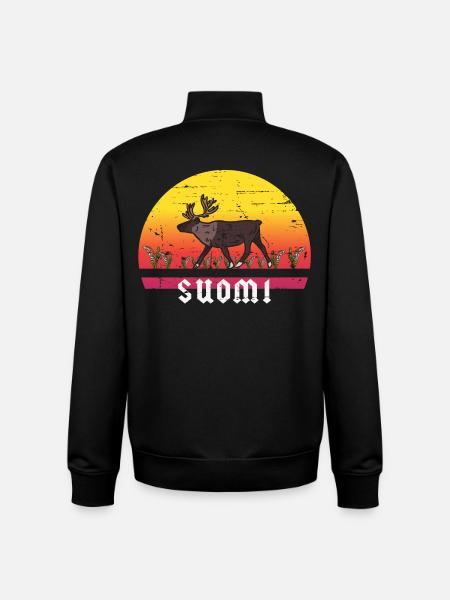 Finnland Urlaub - Unisex Organic Zip Sweatshirt von Stanley/Stella - Schwarz