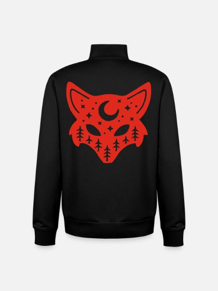 Red fox totem of nature - Unisex Organic Zip Sweatshirt by Stanley/Stella - black