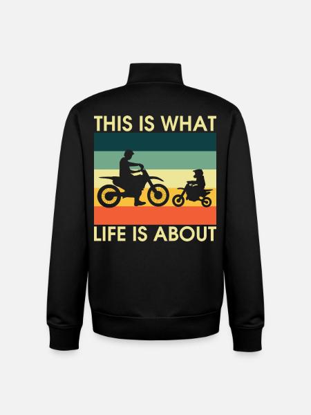 ParentChild Bicycle Silhouettes Retro - Unisex Organic Zip Sweatshirt by Stanley/Stella - black