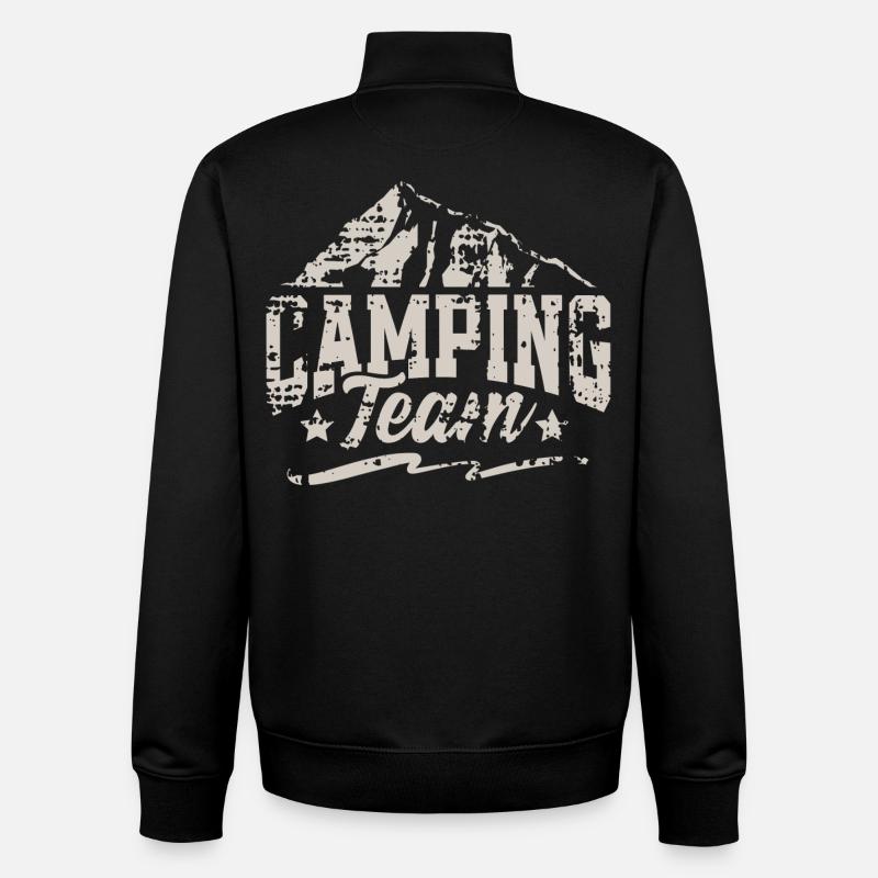 Équipe de camping Camper Campen - Sweat zippé unisexe en coton bio Stanley/Stella - noir