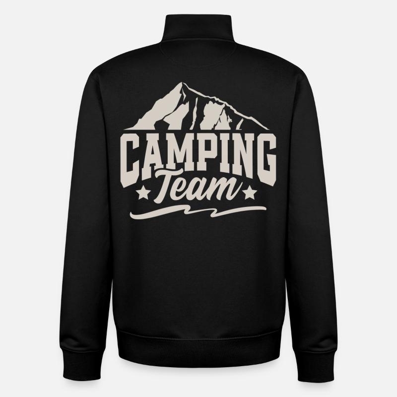 Équipe de camping Camper Campen - Sweat zippé unisexe en coton bio Stanley/Stella - noir