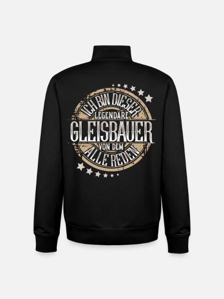 Gleisbauer - Unisex Organic Zip Sweatshirt von Stanley/Stella - Schwarz