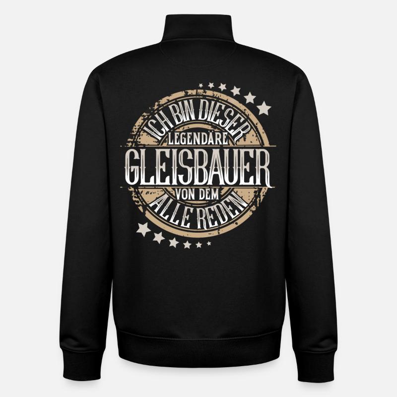 Gleisbauer - Unisex Organic Zip Sweatshirt von Stanley/Stella - Schwarz