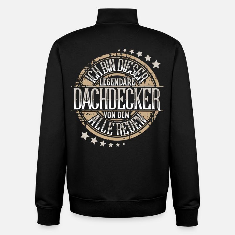 Dachdecker - Unisex Organic Zip Sweatshirt von Stanley/Stella - Schwarz