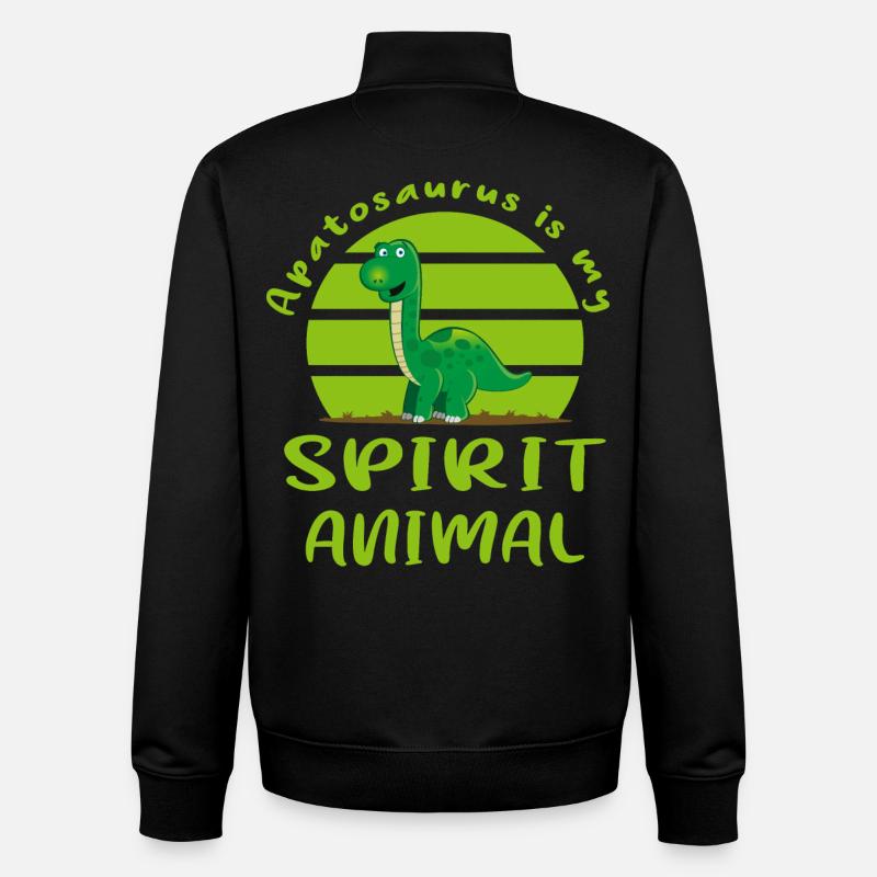 Apatosaurus - Unisex Organic Zip Sweatshirt by Stanley/Stella - black