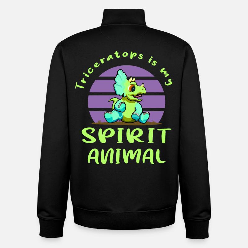 Triceratops - Unisex Organic Zip Sweatshirt by Stanley/Stella - black