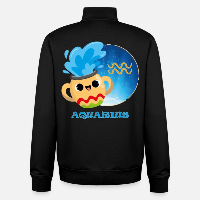 Sternzeichen Wassermann - Unisex Organic Zip Sweatshirt von Stanley/Stella - Schwarz