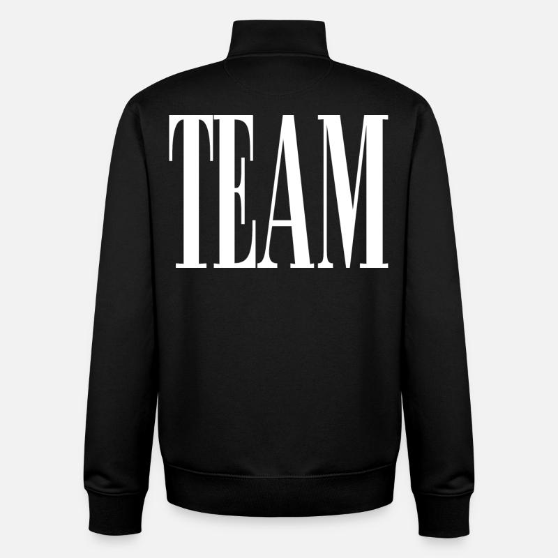 Équipe - Sweat zippé unisexe en coton bio Stanley/Stella - noir