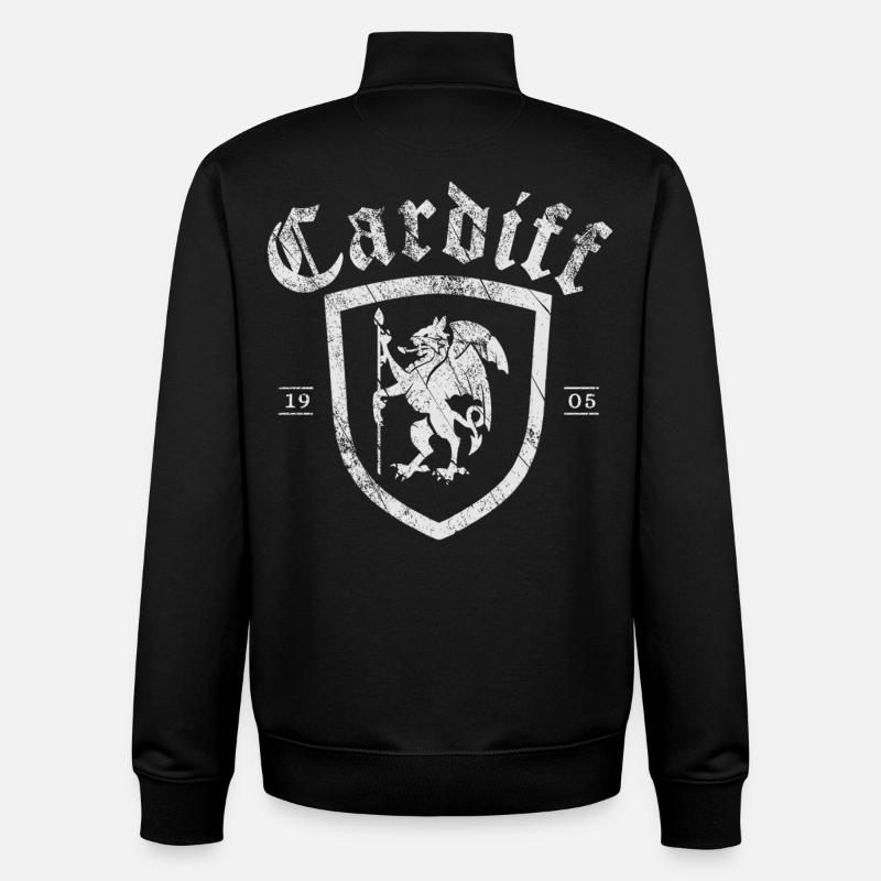 Cardiff - Sweat zippé unisexe en coton bio Stanley/Stella - noir