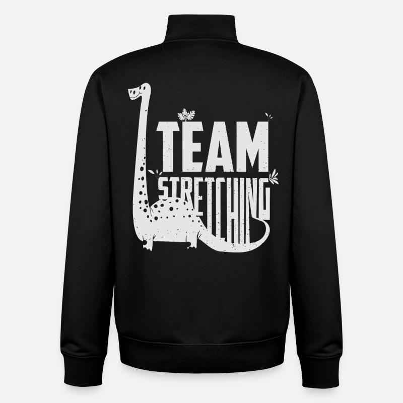 Équipe Dino Stretching - Sweat zippé unisexe en coton bio Stanley/Stella - noir