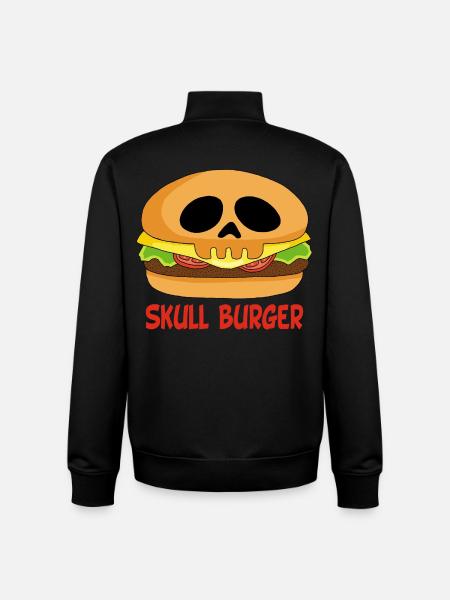Le retour du crâne burger - Sweat zippé unisexe en coton bio Stanley/Stella - noir