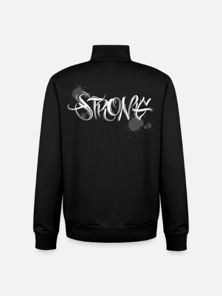 Stark Strong Graffiti gym Training. - Unisex Organic Zip Sweatshirt von Stanley/Stella - Schwarz