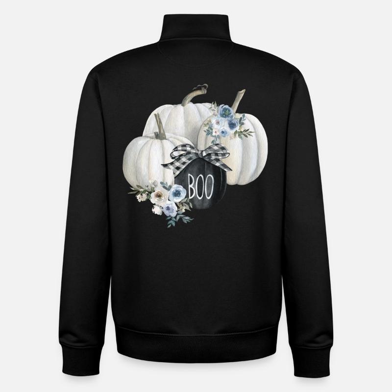 Ferme d’Halloween - Sweat zippé unisexe en coton bio Stanley/Stella - noir