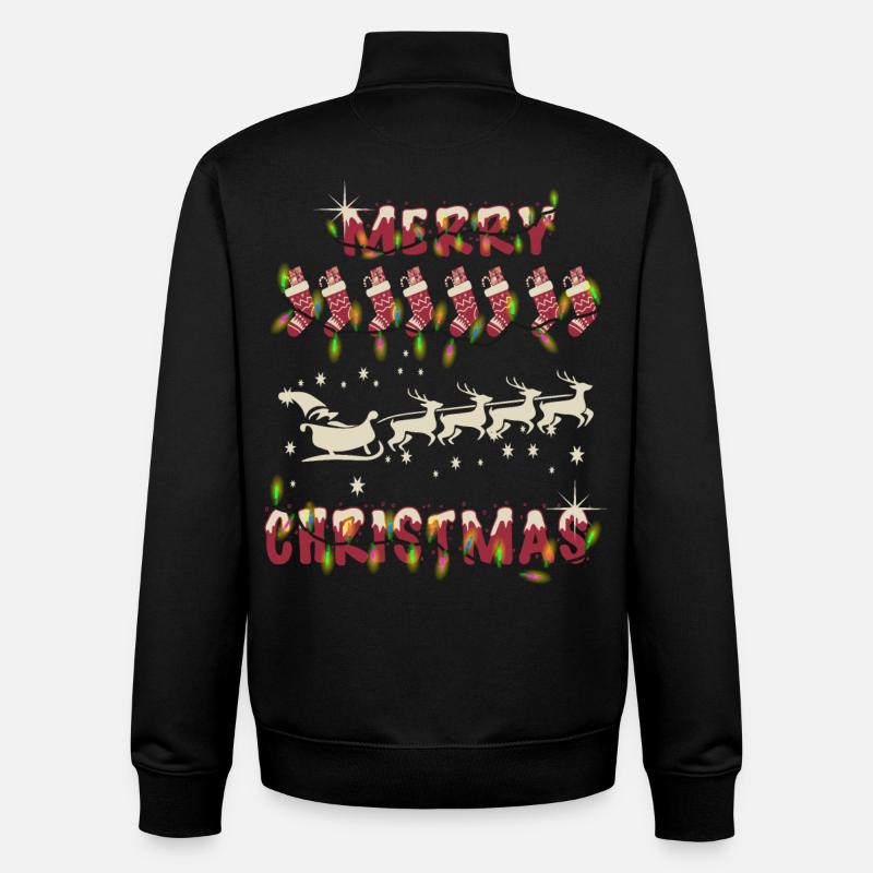 Weihnachtsmann - Unisex Organic Zip Sweatshirt von Stanley/Stella - Schwarz