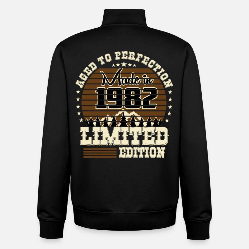 1982 Limited Edition - Unisex Organic Zip Sweatshirt by Stanley/Stella - black