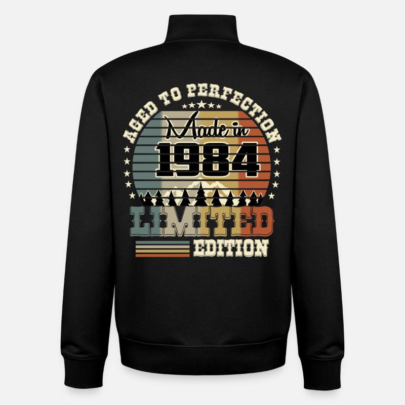 Édition limitée 1984 - Sweat zippé unisexe en coton bio Stanley/Stella - noir