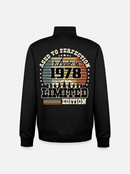 Édition limitée 1978 - Sweat zippé unisexe en coton bio Stanley/Stella - noir