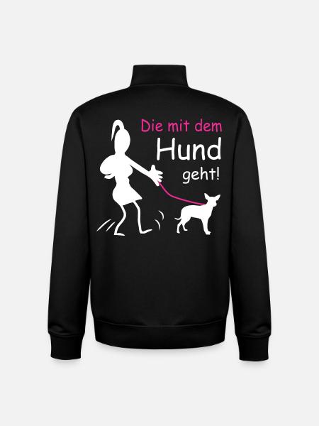 Die mit dem Hund geht - Unisex Organic Zip Sweatshirt von Stanley/Stella - Schwarz