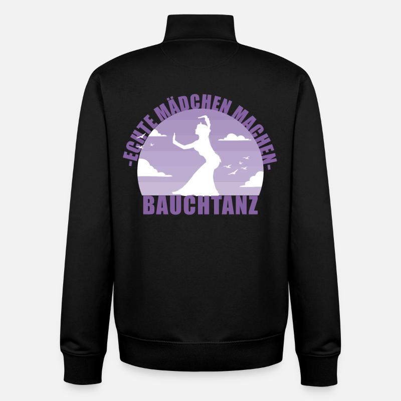 Bauchtänzerin . Echte Mädchen machen Bauchtanz - Unisex Organic Zip Sweatshirt von Stanley/Stella - Schwarz
